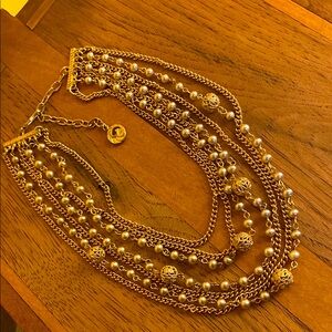 Elegant Gold Multi-Layer Necklace